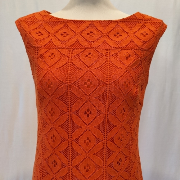 Trina Turk Almost Paradise Bright Orange Lace Mini Dress - Picture 2 of 8